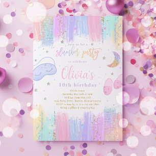 Invitation Dormir de bois fête d'anniversaire Tee Tween Party