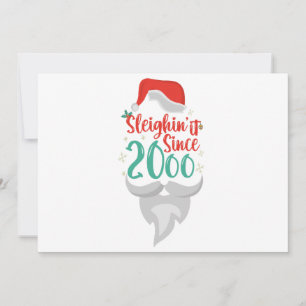 Invitation Dormir depuis 2006 Noël Anniversaire Père Noël