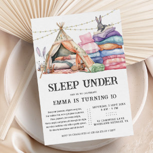Invitation Dormir sous le joli Boho Slepover fête d'anniversa
