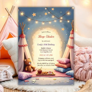 Invitation Dors Sous La Jolie Fête Intérieure Anniversaire