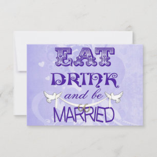 Invitation Doses mariages sur RSVP violet