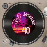 Invitation Dossier Retro personnalisé Neon Flamant rose 40e a<br><div class="desc">👉 Célébrez votre anniversaire avec cette invitation vintage à la fête du 40e anniversaire du faux disque vinyle ! Ce design des années 80 totalement rétro avec un flamant rose néon et un coucher de soleil tropical vous fera certainement sourire ! - Cliquez simplement pour personnaliser ce design 🔥 Mes...</div>