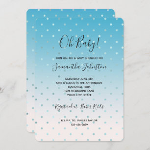 Invitation Dots Glam Ombre Aqua
