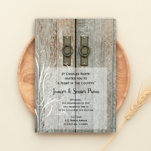 Invitation Double Barn Doors Country Junior / Senior Prom