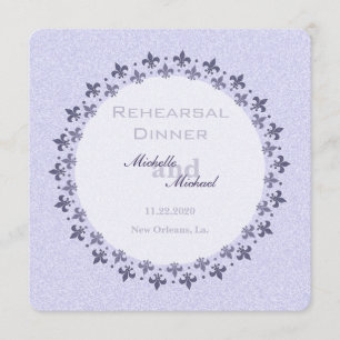 Invitation Double cercle de Fleur de Lis