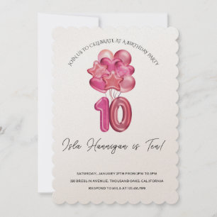 Invitation Double chiffres Anniversaire Bash