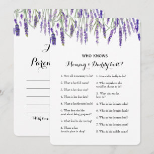 Invitation Double Côté 2 Baby showers Jeu - Conseil   Qui con