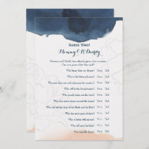 Double Côté - Baby shower Jeux Voeux | Devinez qui