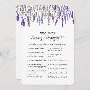 Invitation Double côté conseil   de jeu de 2 baby showers qui