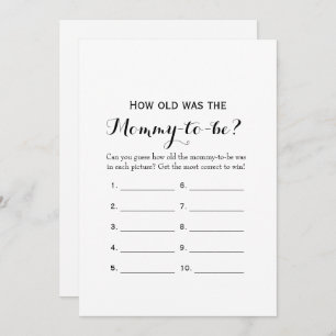 Invitation Double Côté jeux de 2 baby showers comment vieux