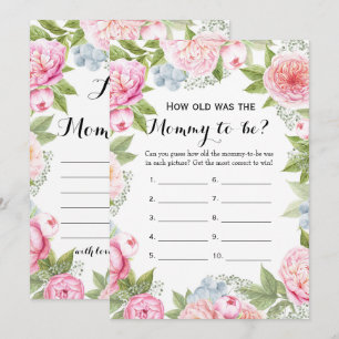 Invitation Double Côté - Jeux de 2 Baby showers - Quel âge   