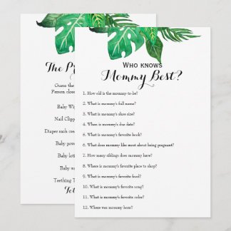 Invitation Double face - 2 x jeux de Baby shower