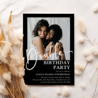 DOUBLE FÊTE D'ANNIVERSAIRE Minimal Conjointe Fête 