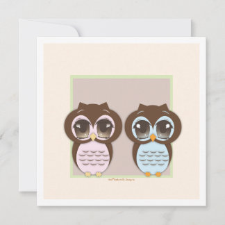 Invitation Double la joie ! Baby shower fille garçon jumeau