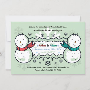 Invitation Double l'invitation de fête d'anniversaire amusant