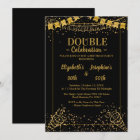 Double mixte adulte fête d'anniversaire | Or noir