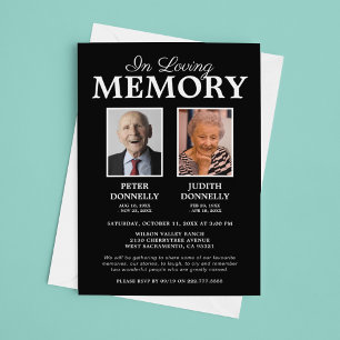 Invitation Double photo commémorative