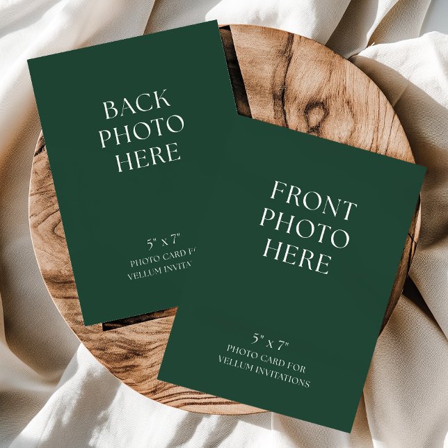 Invitation Double-Sided Photo Card for Vellum Wedding Invite (Créateur téléchargé)