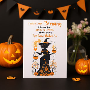 Invitation Double Trouble Brew - Un Baby shower Halloween jum