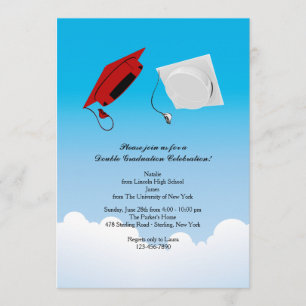 Invitation Double verticale du lancer 3 de casquette