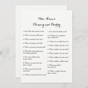 Invitation Doubles jeux latéraux de baby shower - conseil  