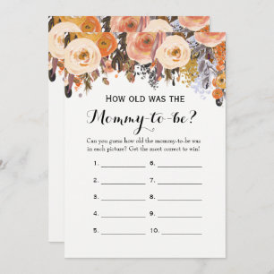 Invitation Doubles jeux latéraux de baby shower d'automne