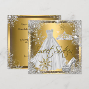 Invitation Douce 16 Douce Seize Argent Or Élite