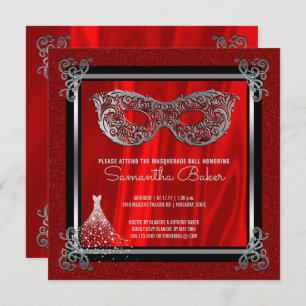 Invitation Douce 16 Masquerade Anniversaire de l'Sweet sixte