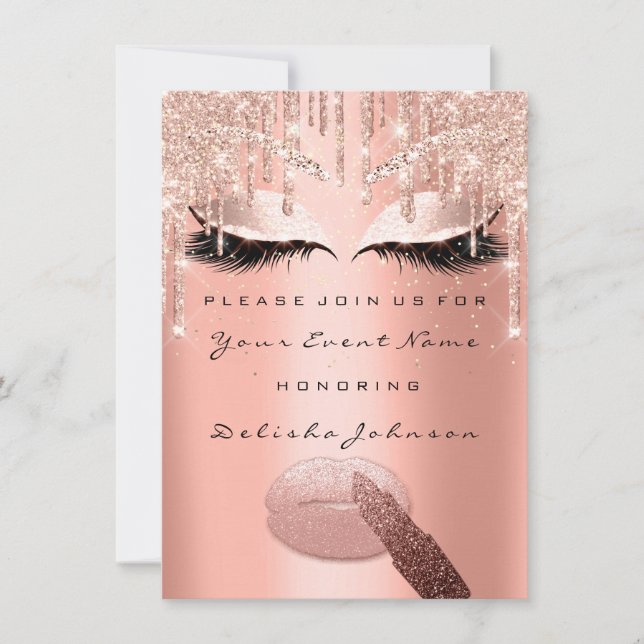 Invitation Douce 16e Drips Mermaid Bridal Quinceañera (Devant)