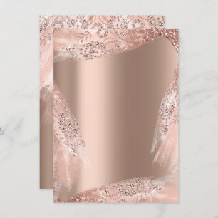 Invitation Douce 16e robe nuptiale Rose or brillant