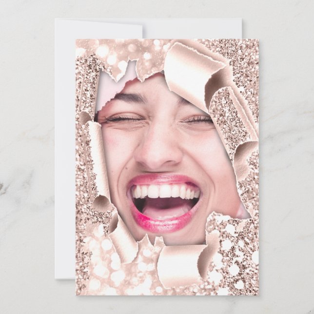 Invitation Douce 16ème Fête des mariées 3D Parties scintillan (Devant)