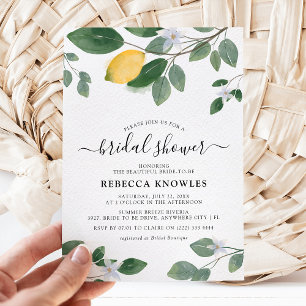 Invitation Douce aquarelle Fleurs de citron Mariage en plein