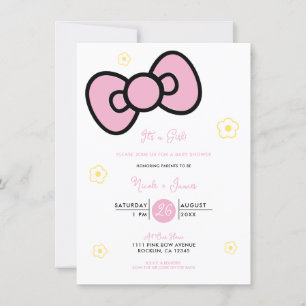 Invitation Douce Arc Rose Fantaisiste Baby Shower