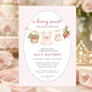 Invitation Douce Baby Fête de Naissance Tout-en-un à la Frais