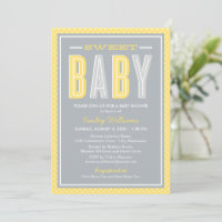 Douce Baby Jaune Gris Gras Type Baby Shower