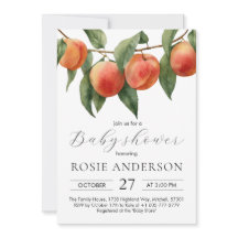 Douce Baby Shower Aquarelle Pêche