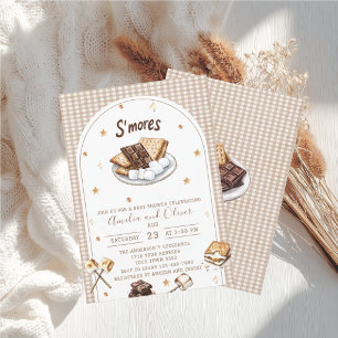 Invitation Douce baby shower aquarelle S'more