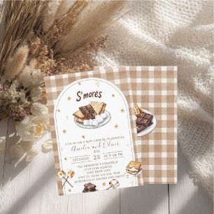 Invitation Douce baby shower aquarelle S'more