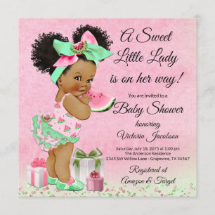 Invitation Douce Baby Shower Été Pastèque