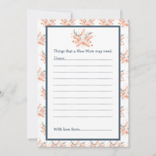 Invitation Douce Baby Shower Étoile de Mer Florale