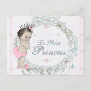 Invitation Douce Baby Shower Princesse Vintage