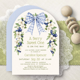 Invitation Douce baie Bleuet Arch Baby Shower