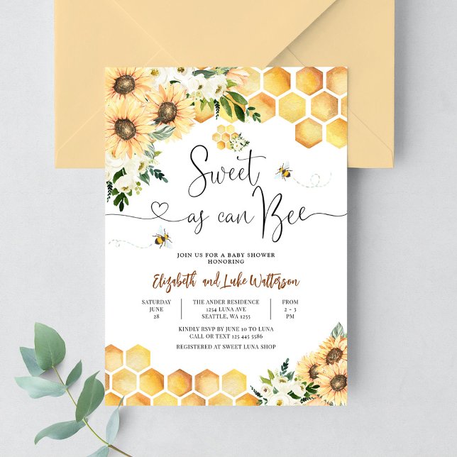 Invitation Douce comme peut être une fête prénatale pour bébé (Créateur téléchargé)