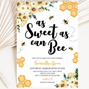 Invitation Douce comme une ruche Baby Shower