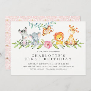 Invitation douce d'anniversaire de filles de