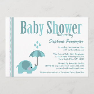 Invitation douce de baby shower de garçons bleus