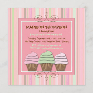 Invitation douce de fête d'anniversaire de petit