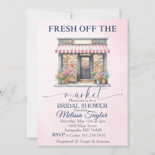 Invitation Douce douche nuptiale fraîche du marché