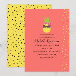 Invitation Douce et exotique fête prénuptiale tropicale de pl