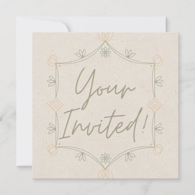 Invitation douce et fantaisiste (Devant)